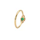 Anillo Oro Miel 18kt Trilogía con Circonita Esmeraldina - Miniatura 2