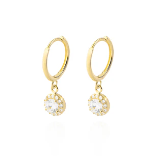 Aros de Oro 18kt Argollas Colgante
