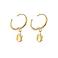 Aros de Oro 18kt Argollas Colgante - Miniatura 2