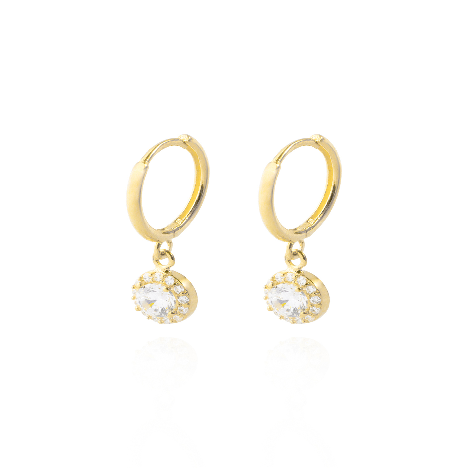 Aros de Oro 18kt Argollas Colgante 3