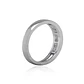 Anillo de Oro Blanco 18kt con Diamantes de 22 Pts Riel Corte Brillante SI/H - Miniatura 3