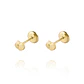 Aros de Oro 18kt Doble de Corazon - Miniatura 1