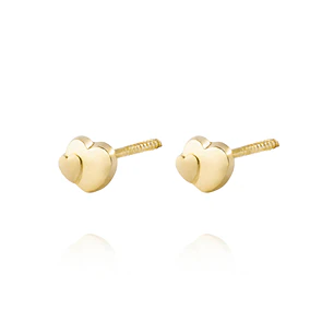 Aros de Oro 18kt Doble de Corazon