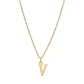 Colgante Inicial V Clásica Oro Miel 18kt - Miniatura 2