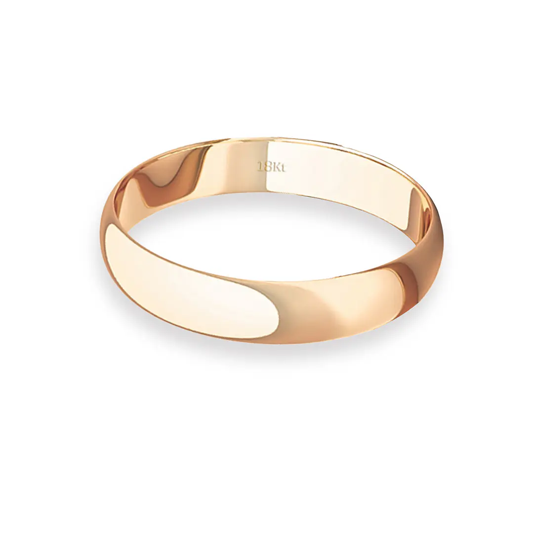 Argolla Matrimonio de Oro Miel 18kt Inglés Bari de 3,0mm 2