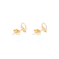 Aros de Oro 18Kt Circulo Flor Bicolor - Miniatura 3