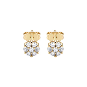 Aros Oro Amarillo 18kt Diamantes 49Pts Roseta