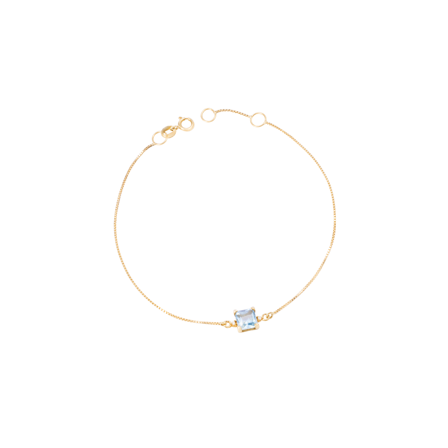 Pulsera Oro Amarillo 18kt Diamante 2x0,5 Pts y Topacio Azul 1
