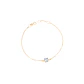 Pulsera Oro Amarillo 18kt Diamante 2x0,5 Pts y Topacio Azul - Miniatura 1