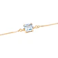 Pulsera Oro Amarillo 18kt Diamante 2x0,5 Pts y Topacio Azul - Miniatura 2