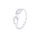 Anillo de Plata Esterlina Dos Eslabones Circón - Miniatura 1