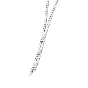 Collar Oro Blanco 18kt Eslabones y Diamantes 1,55 Qlts