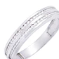 Anillo Compromiso de Oro Blanco 18kt Medio Cintillo Doble Riel Circonita - Miniatura 2