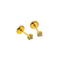 Aros de Oro 18kt Circonitas Piedra 2,5mm - Miniatura 3