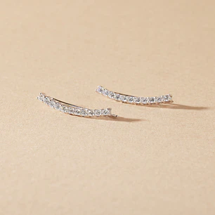 Aros de Oro Blanco 18kt Diamantes 40Pts Total | Danielle Costantini