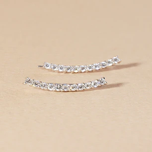 Aros de Oro Blanco 18kt Diamantes 40Pts Total | Danielle Costantini
