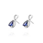 Aros de Oro 18kt con Diamantes 6pts total SI/H 85pts Zafiro - Miniatura 1