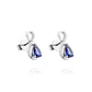 Aros de Oro 18kt con Diamantes 6pts total SI/H 85pts Zafiro - Miniatura 3