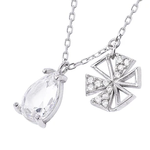Collar de Plata Esterlina 925 Gota Flor