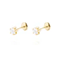 Aros de Oro 18kt Estrella con Circón Circonita - Miniatura 1