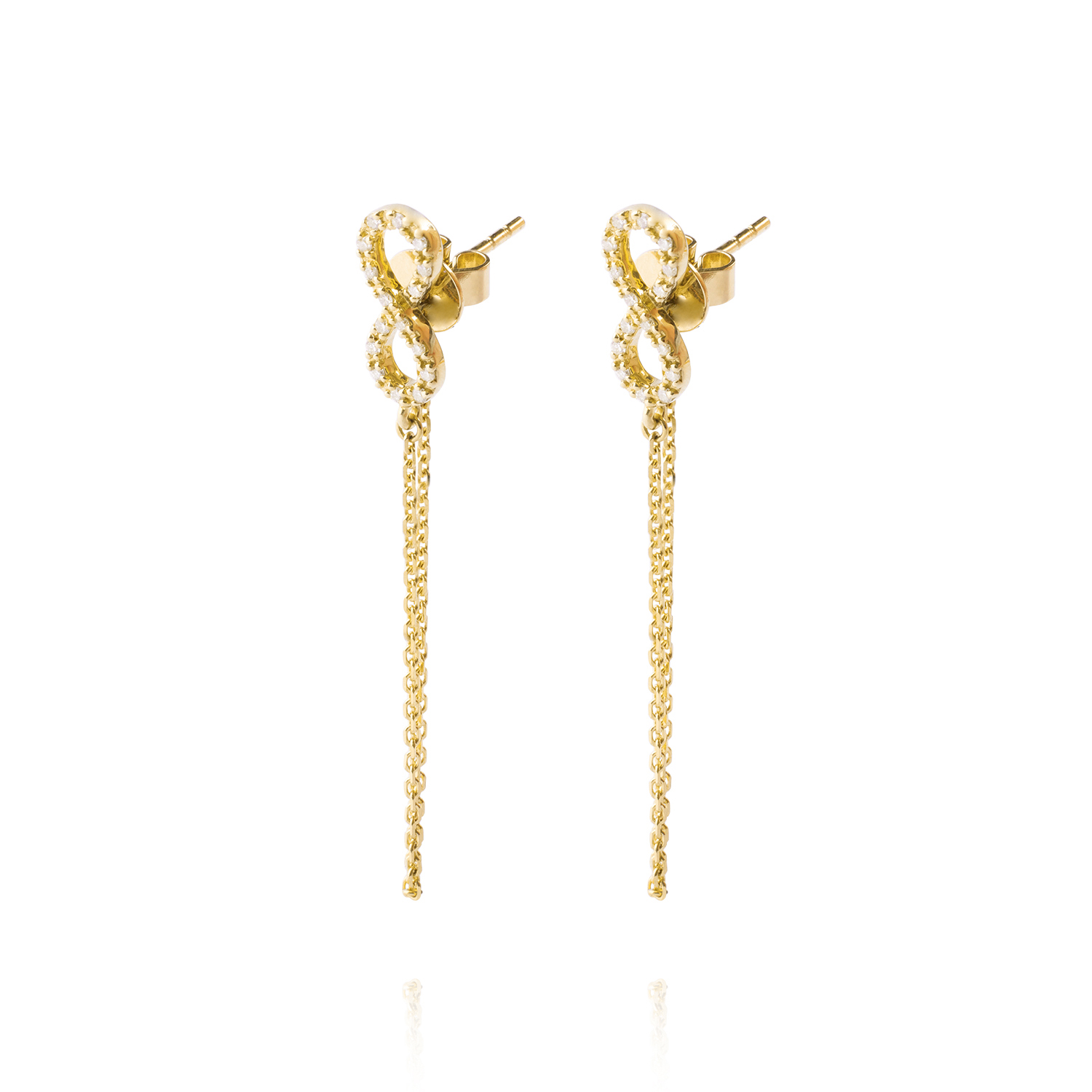 Aros Oro Amarillo 18kt Diamantes Infinitos 13pts 1
