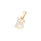Colgante de Oro de 18kt Circonitas letra B - Miniatura 1