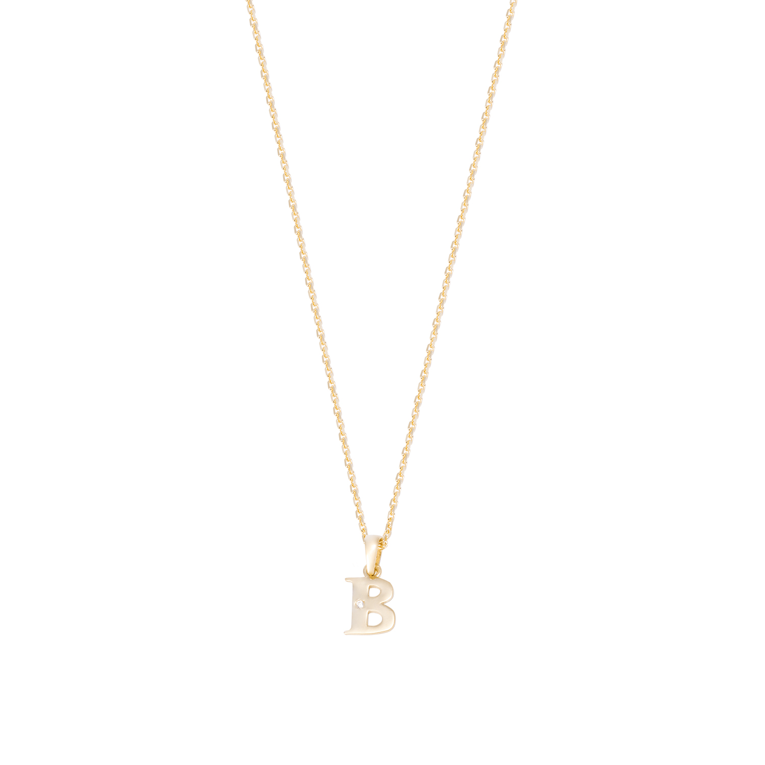 Colgante de Oro de 18kt Circonitas letra B 3
