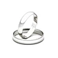 Par de Argollas Oro Blanco 18kt Modelo Inglés Bari 3mm - Miniatura 1