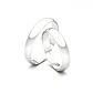 Par de Argollas Oro Blanco 18kt Modelo Inglés Bari 3mm - Miniatura 2