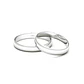 Par de Argollas Oro Blanco 18kt Modelo Inglés Bari 3mm - Miniatura 3