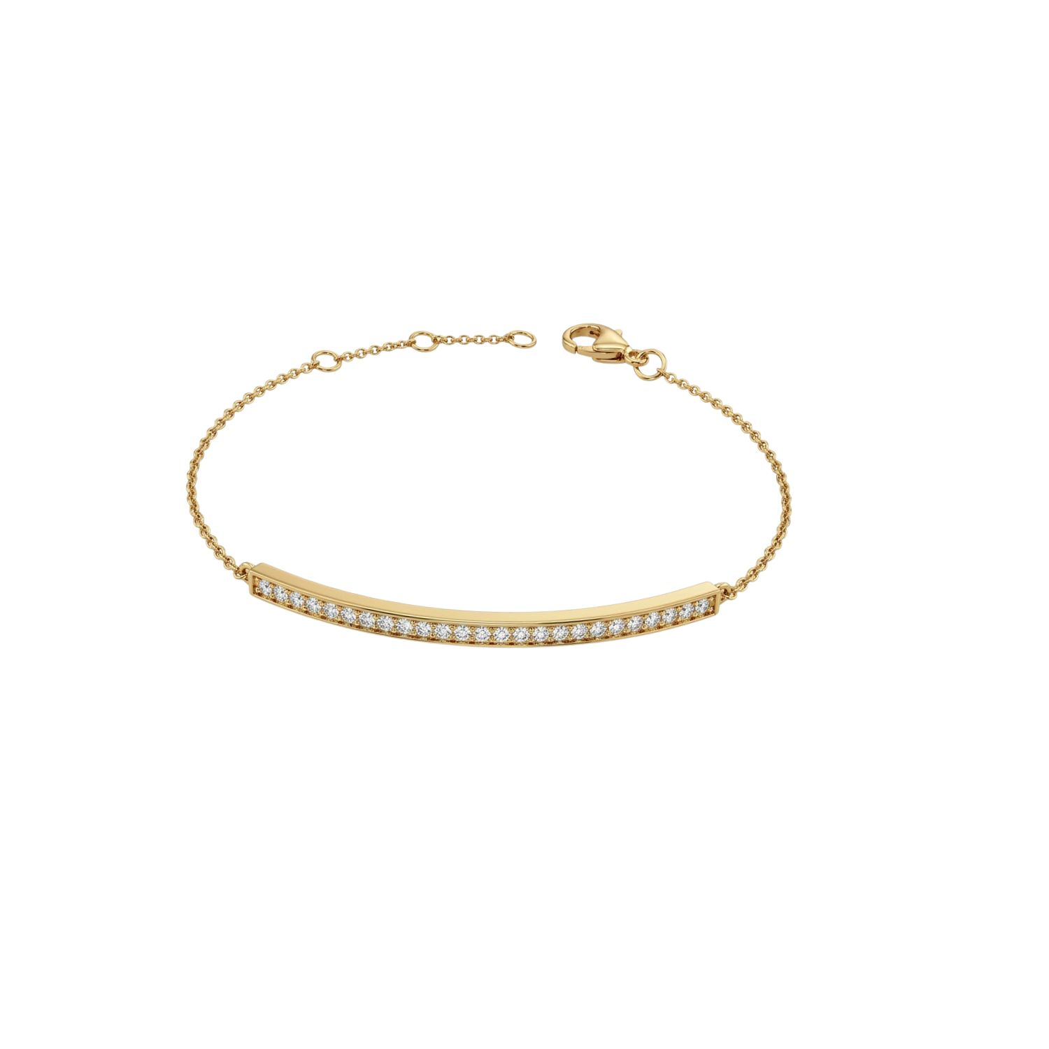 Pulsera Oro Rosado 18Kt Barra Sin Fin Diamantes 27Pts 1