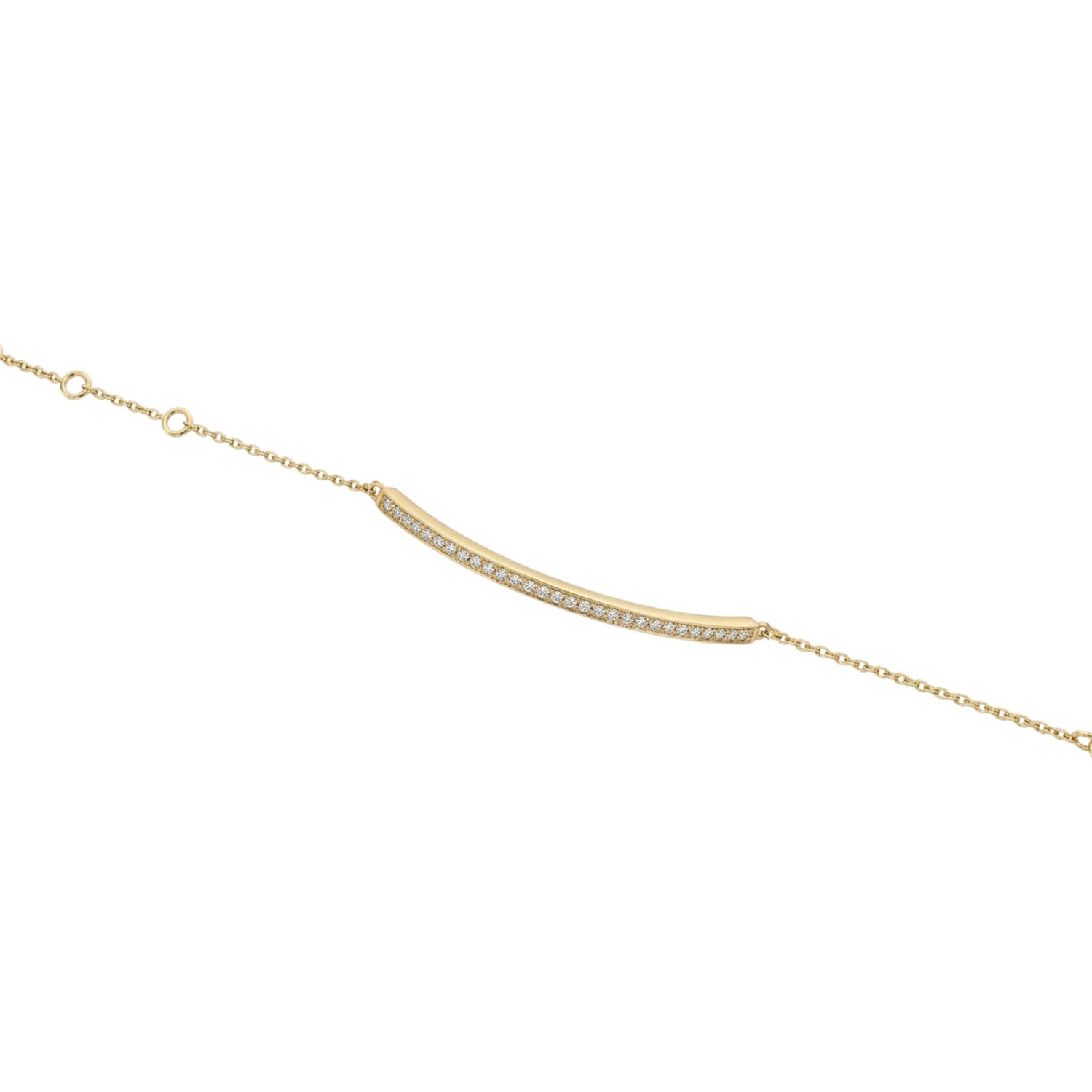Pulsera Oro Rosado 18Kt Barra Sin Fin Diamantes 27Pts 3