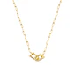 Collar de Plata Esterlina 925 Circon trelazado Revestido en Oro 18kt - Miniatura 3