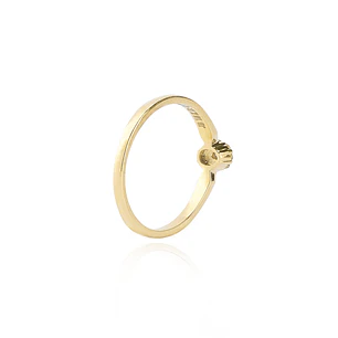 Anillo de Oro 18kt con Diamantes de 9 Pts Corte Brillante SI/H