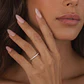 Anillo Compromiso de Oro 18Kt Cintillo Circon 1 Fila - Miniatura 4