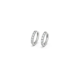 Aros de Oro 18kt con Diamantes Riel 16pts Total SI/H