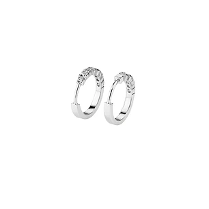 Aros de Oro 18kt con Diamantes Riel 16pts Total SI/H