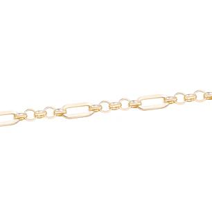 Pulsera de Oro 18kt Rolo y eslabones
