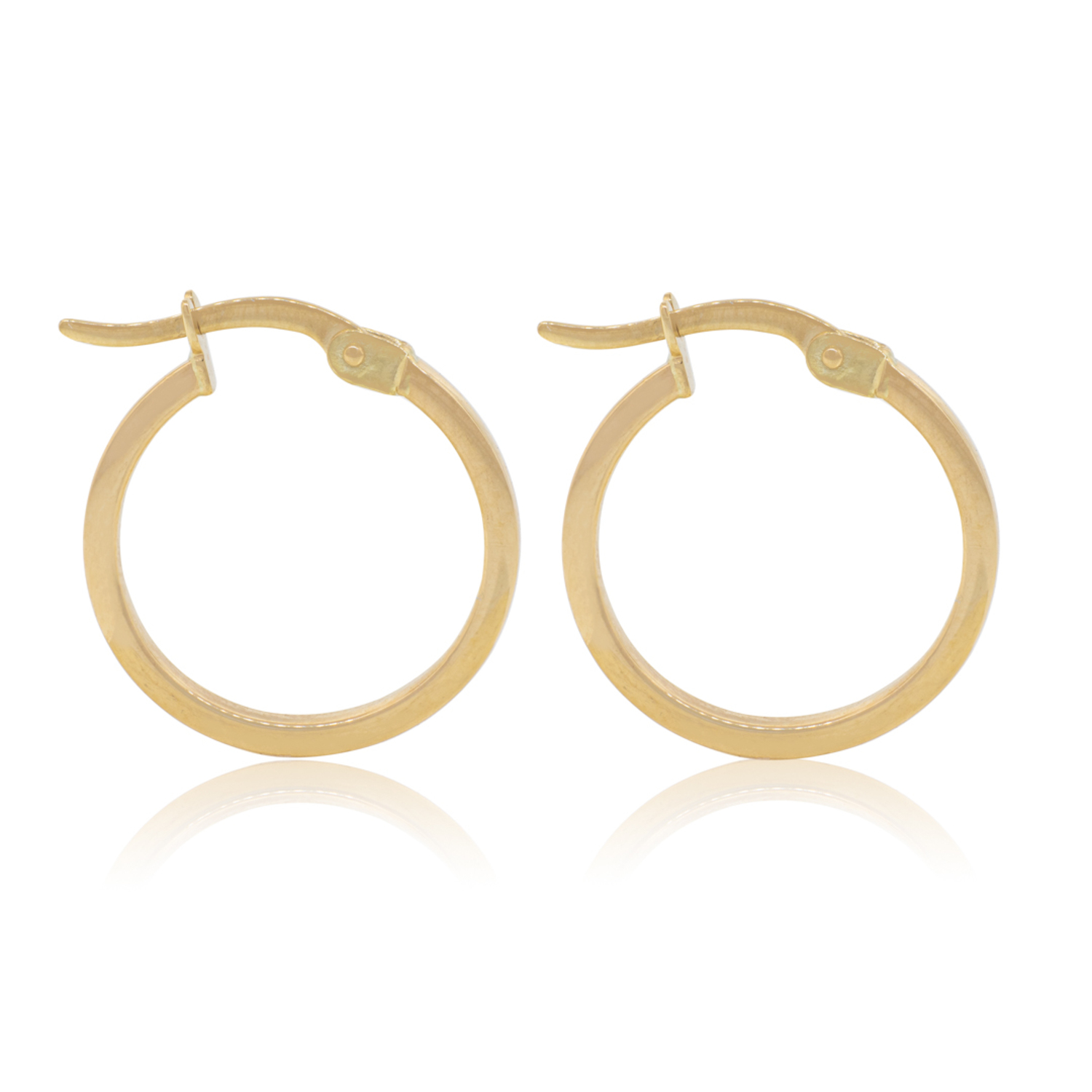 Aros de Oro 18kt Argollas Lisas 1,5mm 2