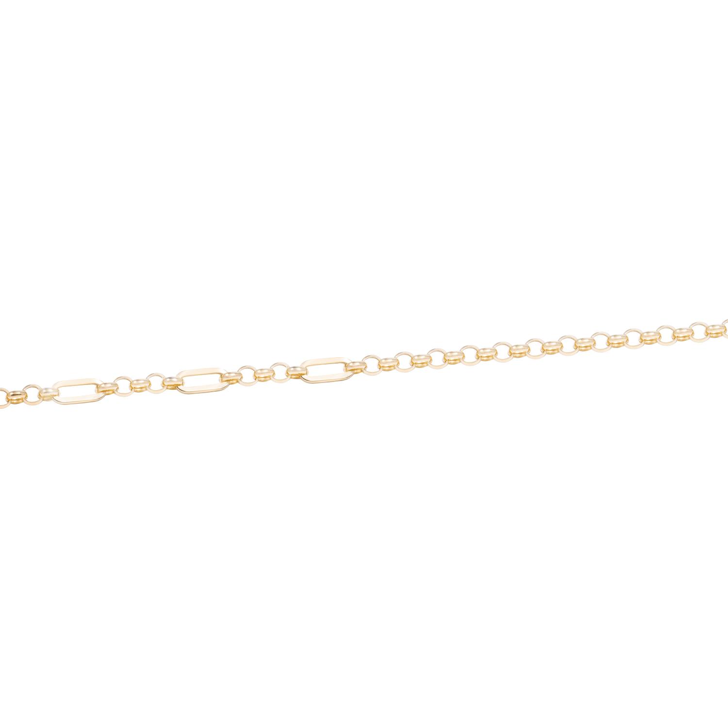 Pulsera de Oro 18kt Rolo y eslabones 3