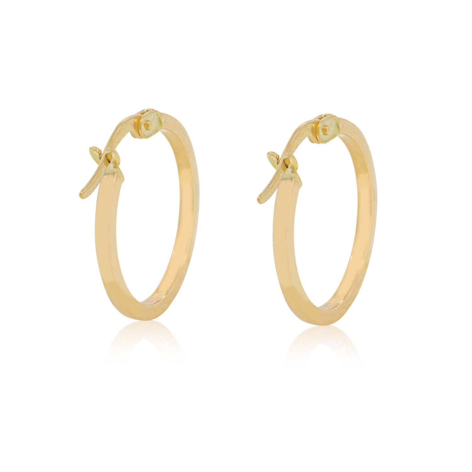 Aros de Oro 18kt Argollas Lisas 1,5mm 3