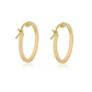 Aros de Oro 18kt Argollas Lisas 1,5mm - Miniatura 3