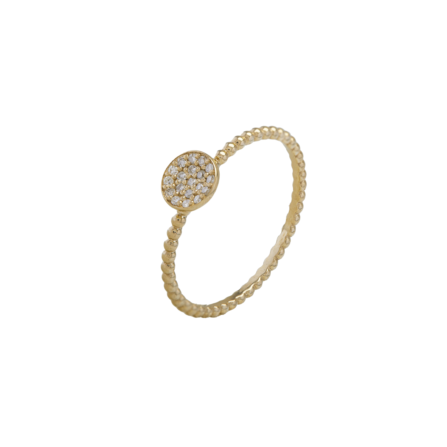Anillo Oro Amarillo 18kt Círculo Diamantes 6 Pts SI/H 1