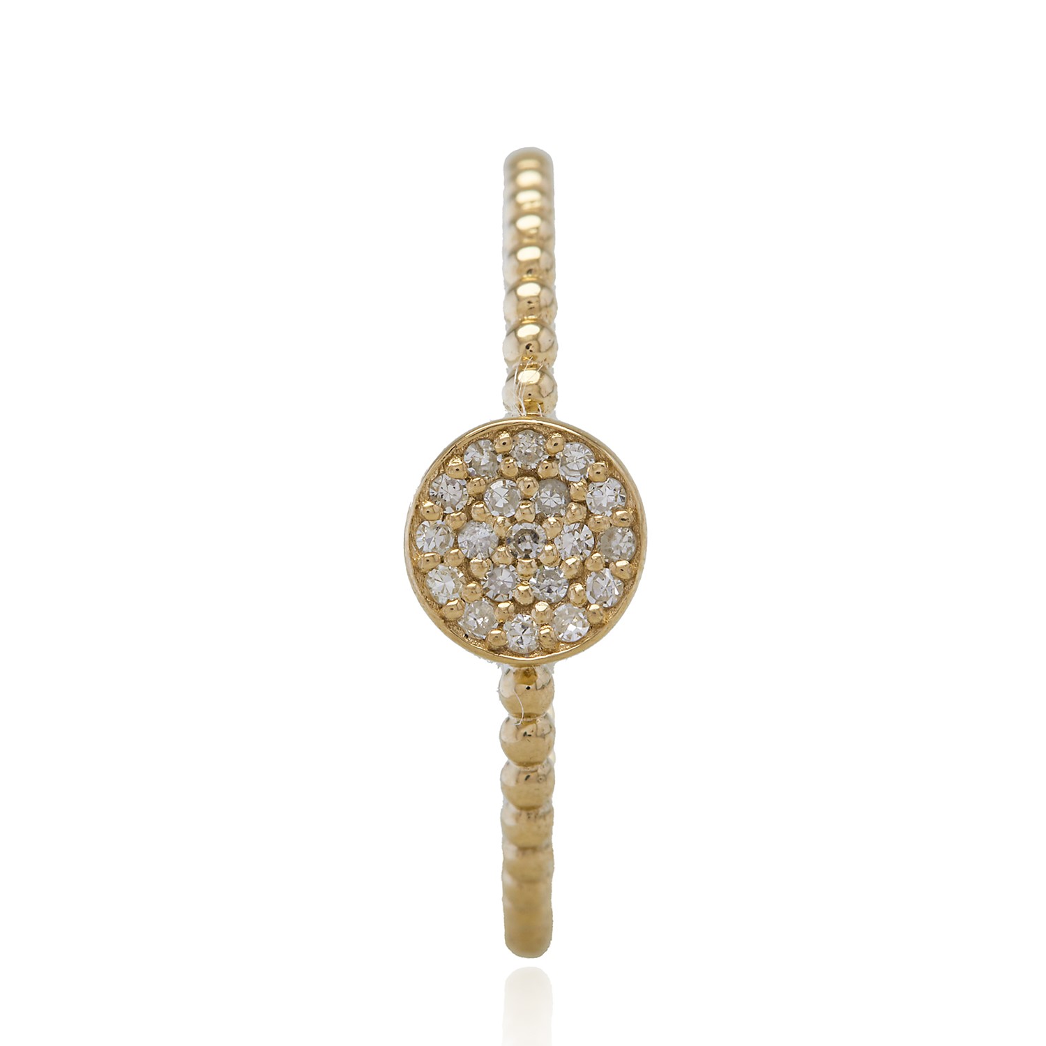 Anillo Oro Amarillo 18kt Círculo Diamantes 6 Pts SI/H 2