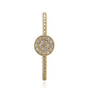 Anillo Oro Amarillo 18kt Círculo Diamantes 6 Pts SI/H