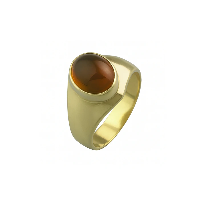 Anillo Oro 18kt Sello Oval Clásico 1