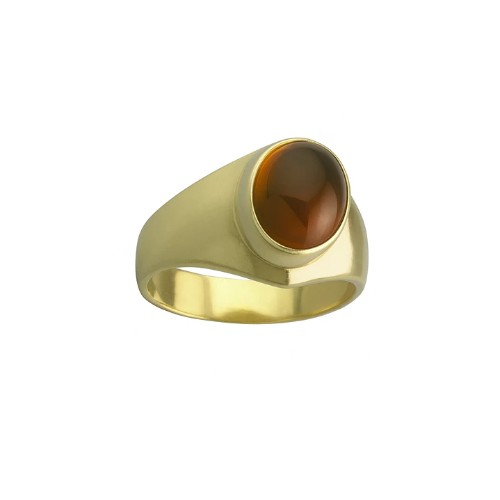 Anillo Oro 18kt Sello Oval Clásico 2