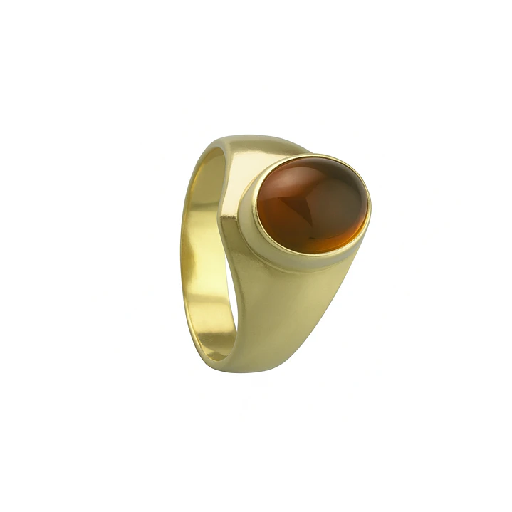 Anillo Oro 18kt Sello Oval Clásico 3