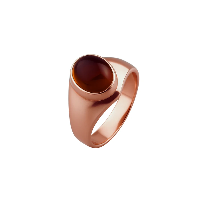 Anillo Oro 18kt Sello Oval Clásico 7