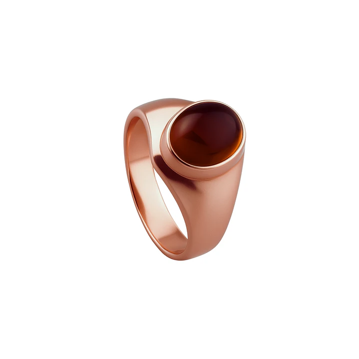 Anillo Oro 18kt Sello Oval Clásico 9